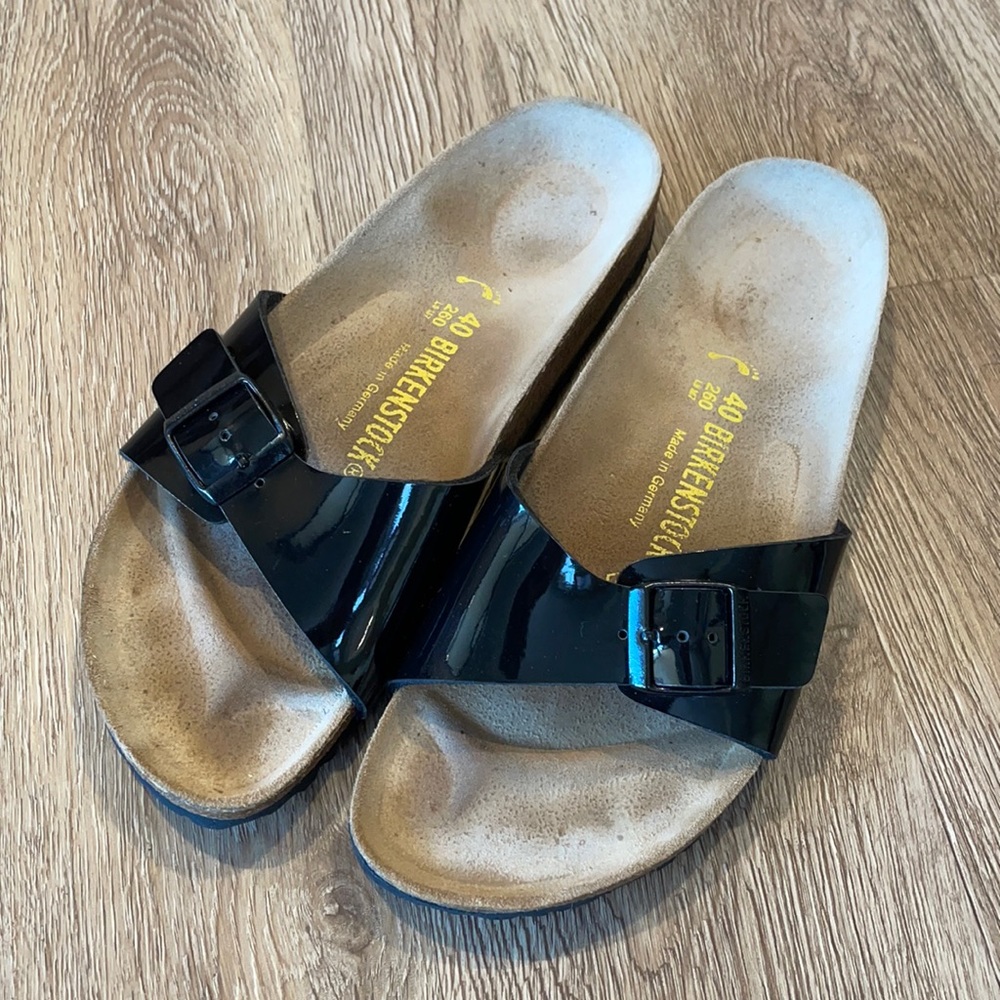 Birkenstock Black Patent Madrid Sandal